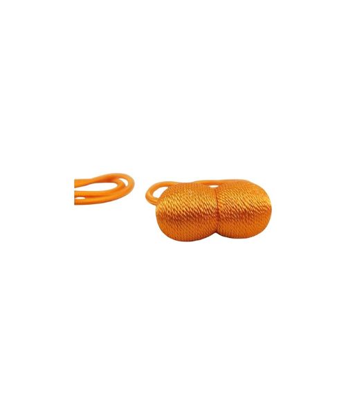 Pair of Magnetic Curtain Clips with Rope for Back Fixing for Home Window Curtains (Orange)