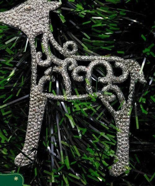 Bronze Deer Pendant For Decorate Christmas Tree 1 Piece - Silver
