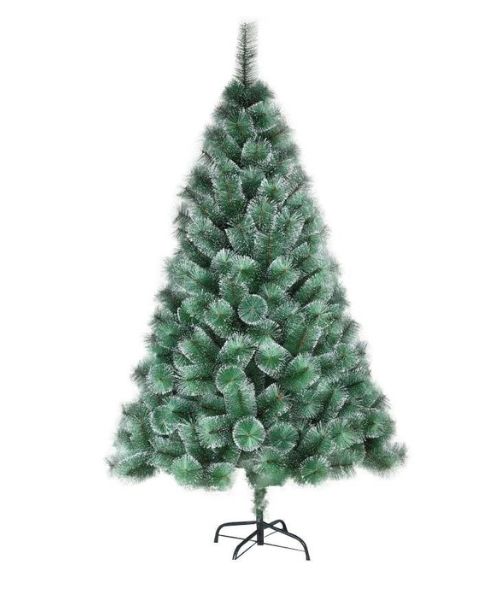 Hedgehog Christmas Tree With Snowy Edges And Metal Leg 150 Cm - Green