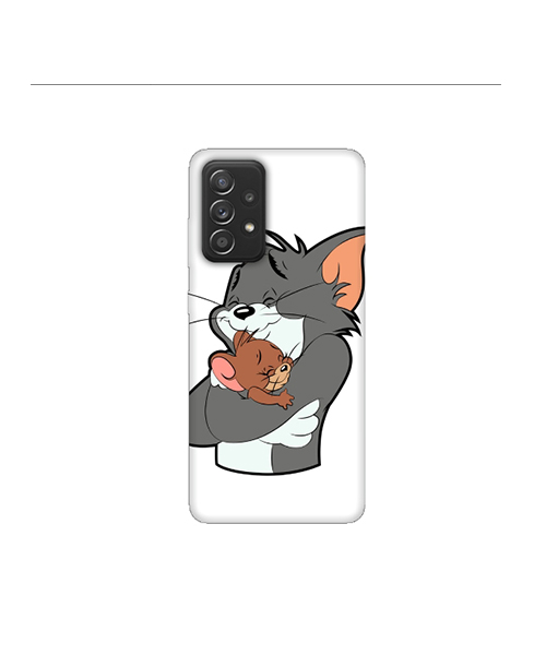 Cat&Mouse Silicone Printed mobile case compatible with Samsung A13 4G
