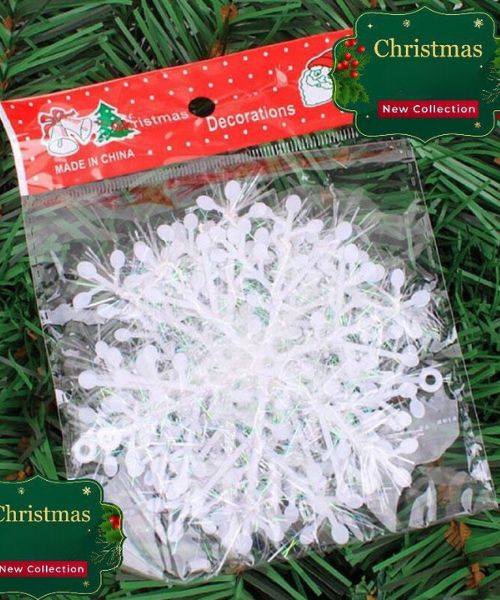 Medium Snowflake For Decorate Christmas Tree 3 Pieces - White