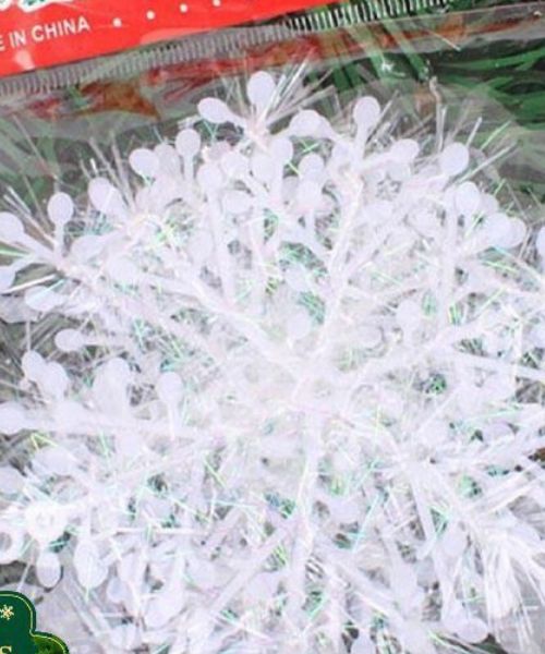 Small Snowflake For Decorate Christmas Tree 3 Pieces - White