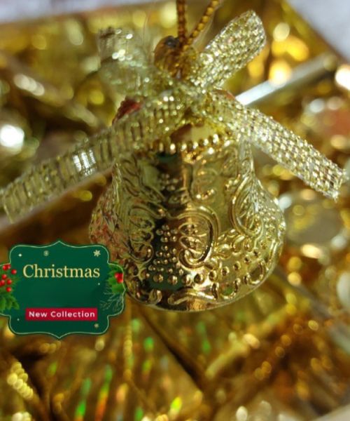 Christmas Tree Decoration Set Multi Shape 24 Pieces - Gold