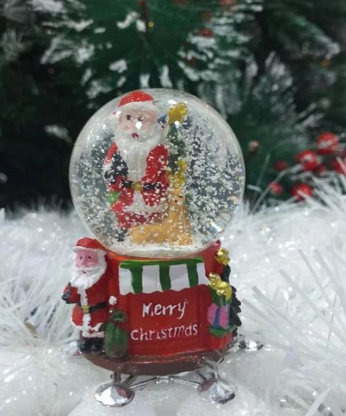 Christmas Crystal Santa Clause Shape - Red