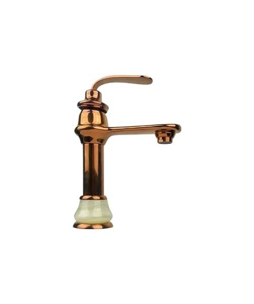 Rose Gold Natural Marble Mixed Basin Faucet