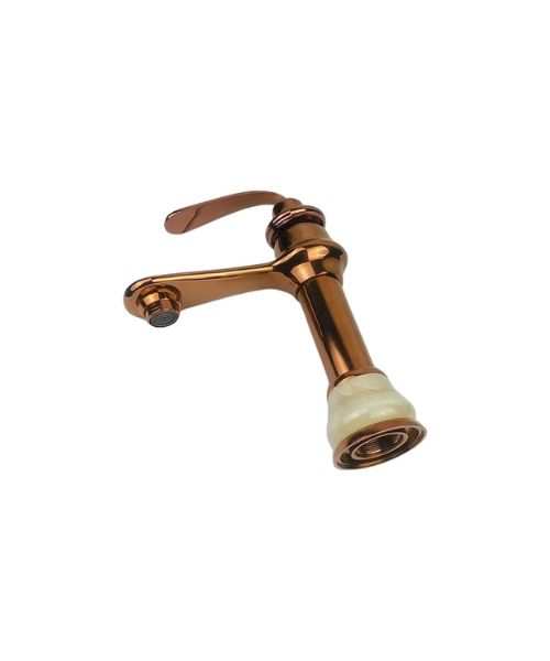 Rose Gold Natural Marble Mixed Basin Faucet