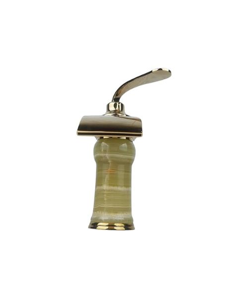 Golden waterfall marble faucet
