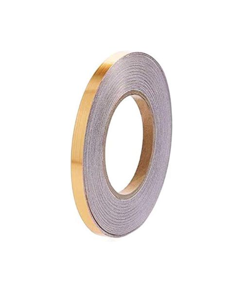 Strong adhesive tape for decorative works, gold color, 1 cm in length, 50 meters