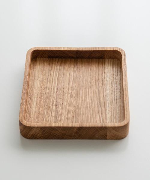 A set of square oak serving trays in multiple and unique sizes - a wide variety of shapes - beautiful handmade supplies for the work space | Rounded edges