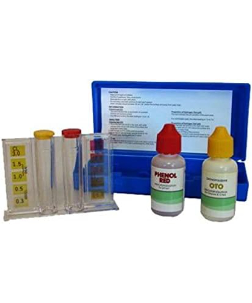 Test kit to measure the acidity level in a swimming pool