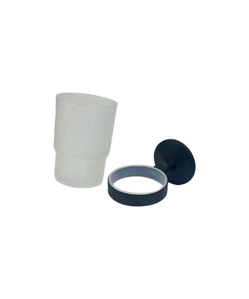 Cup holder for toothbrushes - black