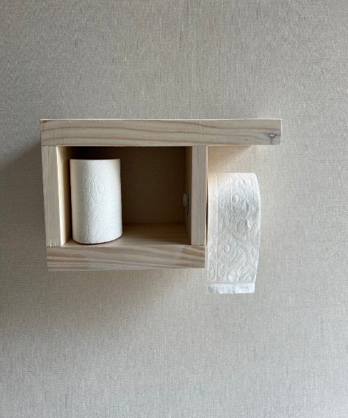 Rustic Wood Toilet Roll Paper Holder