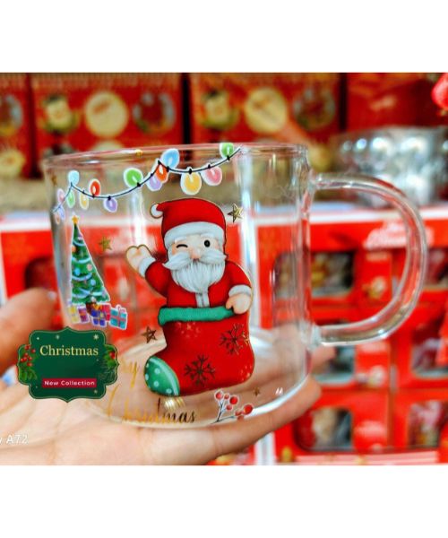 Clear deals christmas mugs