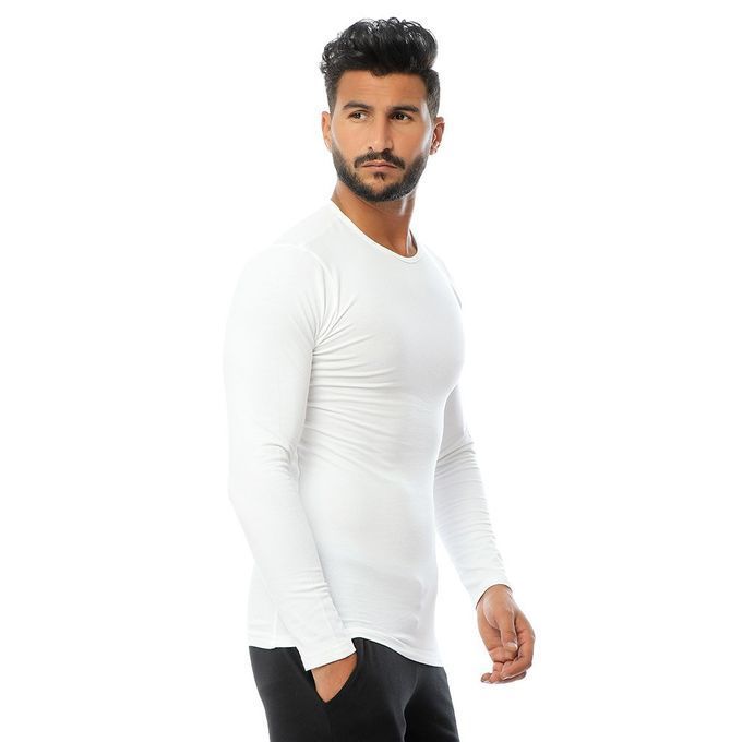 Dice - Men Full Sleeves Undershirt - White