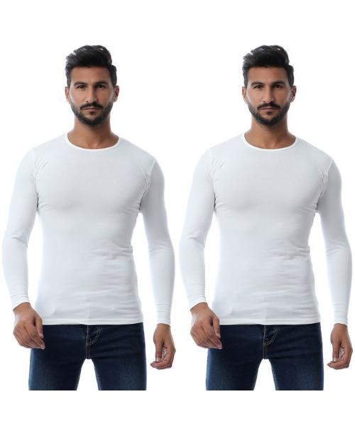 Dice - Set Of (2) Men Full Sleeves Undershirt - White