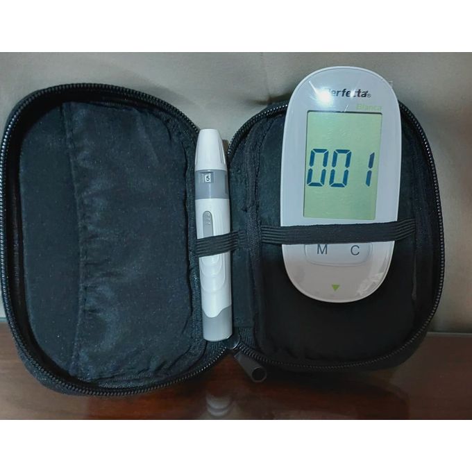 جهاز قياس السكر في الدم Granzia Perfecta Bianca + جهاز وخز + 25 شريط