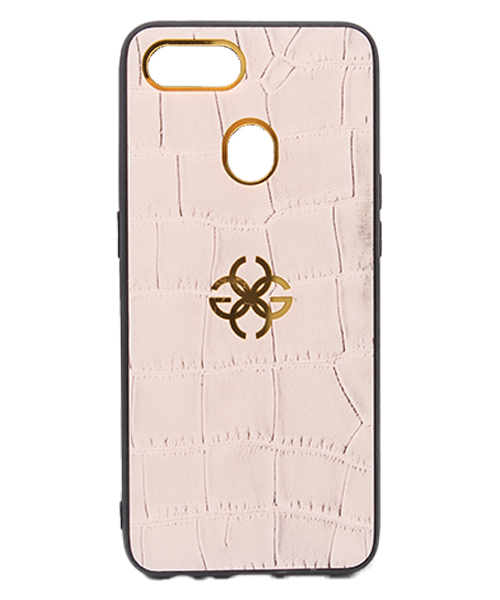 New Design Gold Logo Back Plastic Mobile Cover For Oppo F9 - Multi Color