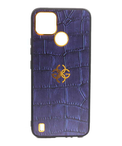New Design Gold Logo Back Plastic Mobile Cover For Realme C25Y - Multi Color