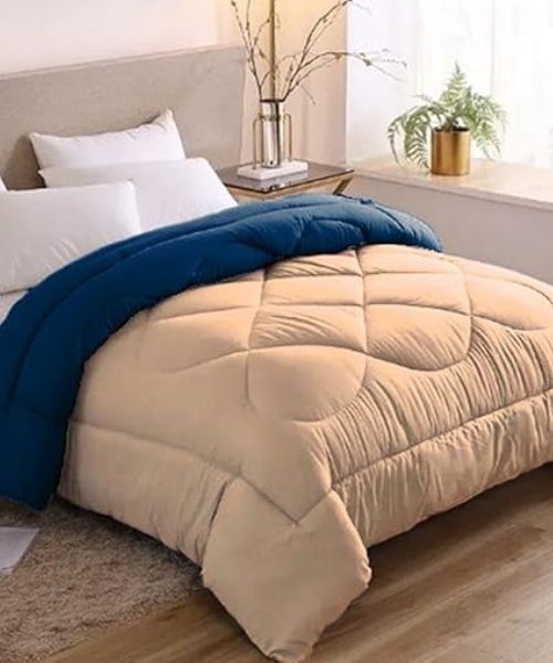 Line Sleep Winter Quilt Solid Double Face 220 X 240 Cm - Beige Navy