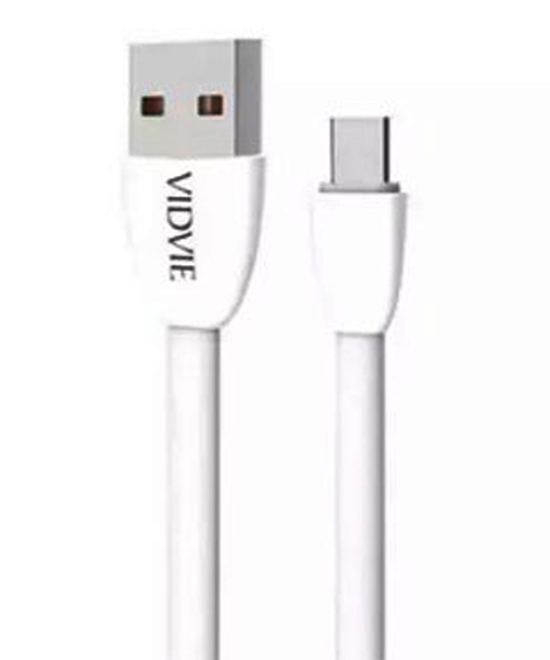 Vidvie Cb411T Fast Charging Cable Type C For Mobile Phones - White