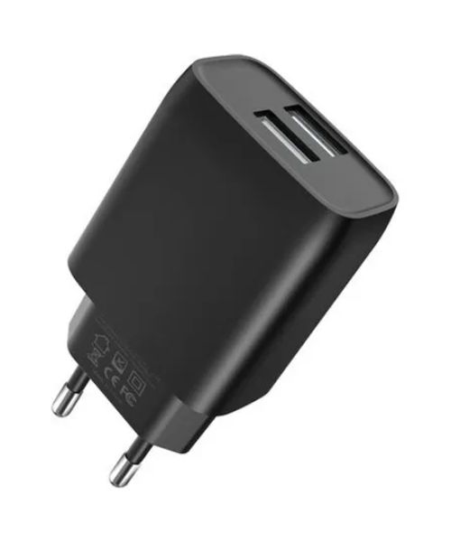 Xo Xo-L57 Fast Charging 2 Usb Ports Wall Charger For Iphone - Black