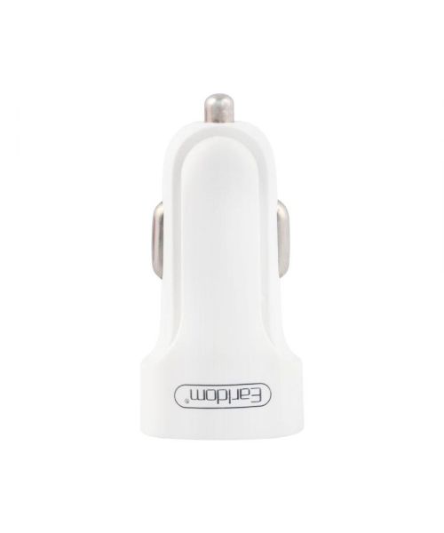 Earldom  Es-C132 Car Charger Fast Charger Micro 2 Usb Ports For Mobile Phones - White