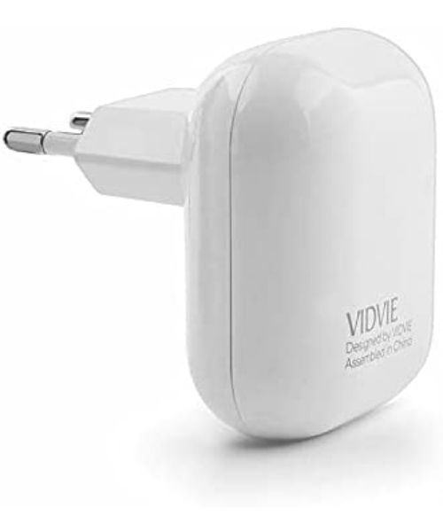 Vidvie Ple218 Fast Charging Type-C 2 Usb Ports Wall Charger For Mobile Phones - White