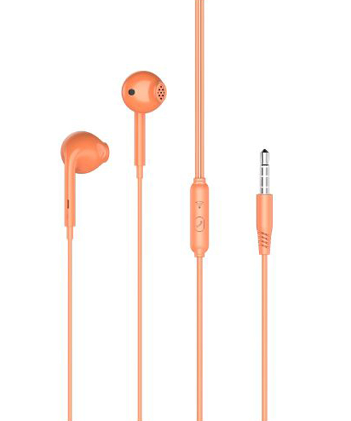Xo Music Wired Earphone Xo-Ep28 With Fine Tuning Surging Bass And Microphone - Orange