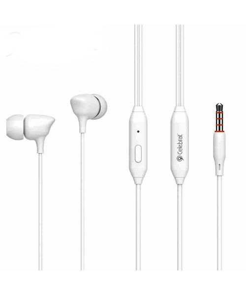 Celebrat G7 Wired Earphone With Microphone - White