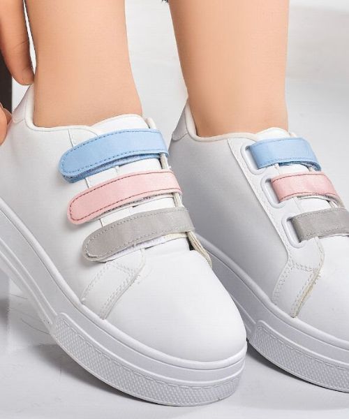 Women's white clearance faux leather sneakers