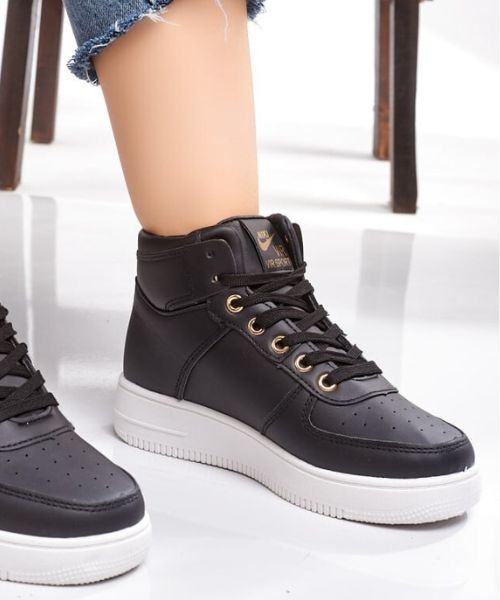 Black high sales neck shoes