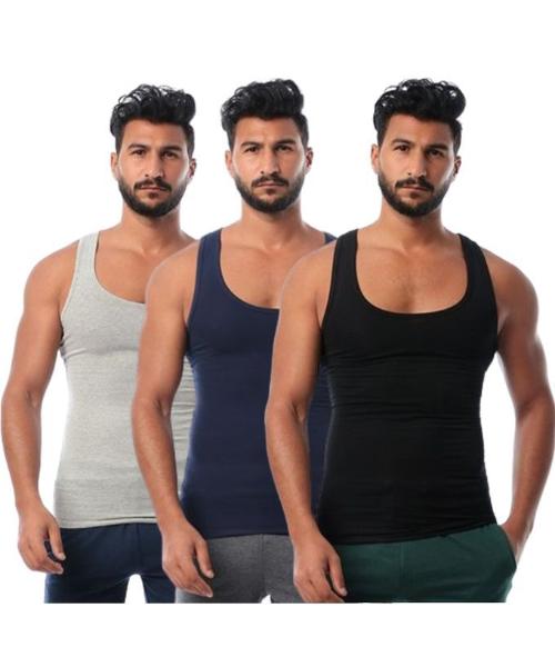 Dice - Set OF (3) Sleeveless Stretch Lycra - Undershirt - For Men