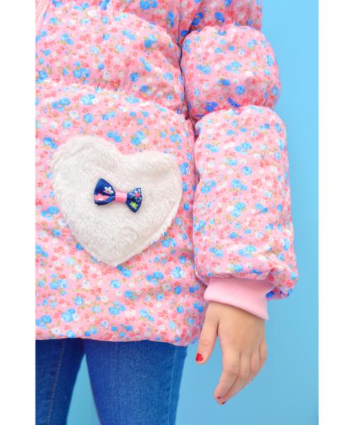 Children's girls' fluorescent waterproof jacket with cabochon
