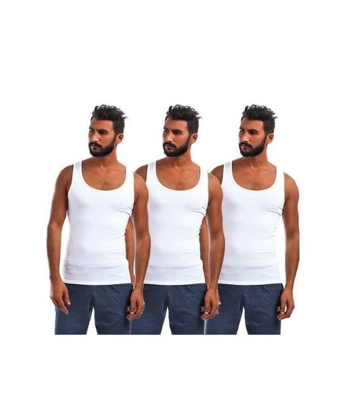 Dice - Set Of (3) Sleeveless Solid Men T-shirt - 100% Cotton