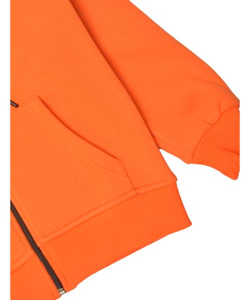 Solid Melton sweatshirt With Capiccio For Boys - Orange