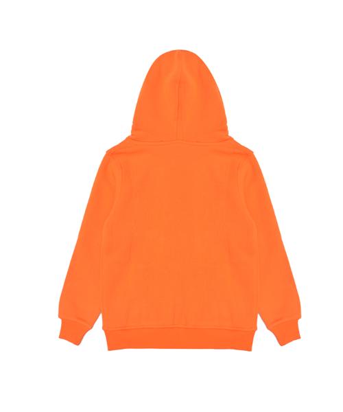Solid Melton sweatshirt With Capiccio For Boys - Orange