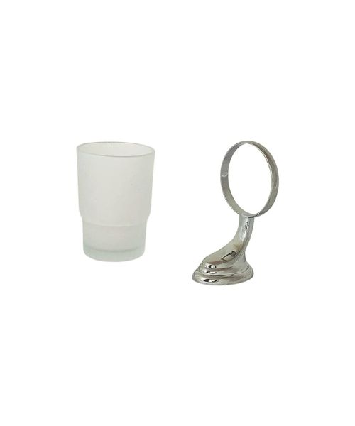 Stainless steel cup holder for toothbrushes