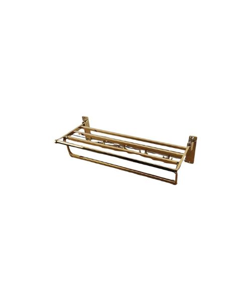 Movable towel and bathrobe holder (gold)