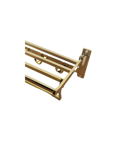 Movable towel and bathrobe holder (gold)