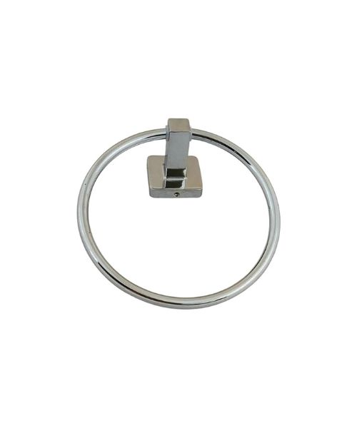 Stainless steel round towel holder (square base)