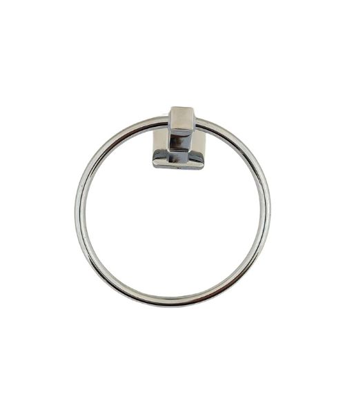 Stainless steel round towel holder (square base)