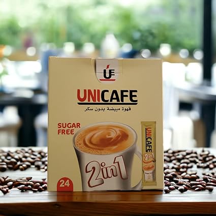 Uni Cafe Mix 2 in 1 Instant Coffee No Sugar - 24 Sachets 12g