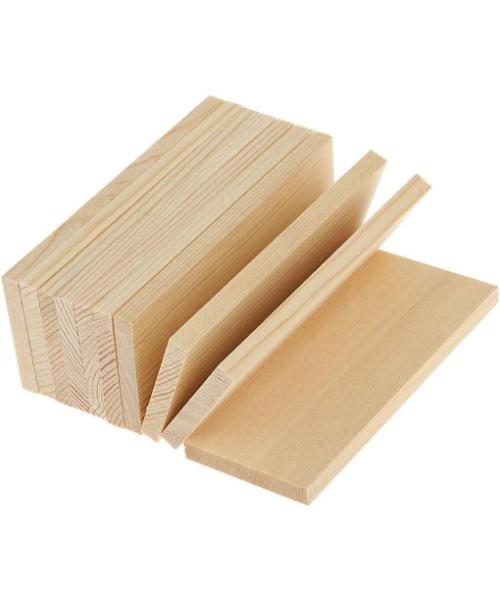 لوح مستطيل من خشب الصنوبر مقاس 10 سم مناسب للرسم والحرف اليدوية والنمذجة والديكور المنزلي، 10 ألواح