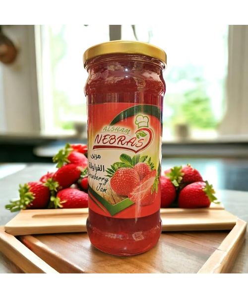 Nebras Natural Strawberry Jam with Whole Strawberries - 450 gm