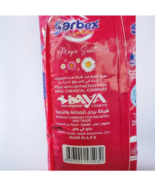 Sarbex Automatic Laundry Powder Detergent with Turkish Excellence Capsule Technology 10K (9 + 1 K Gift)