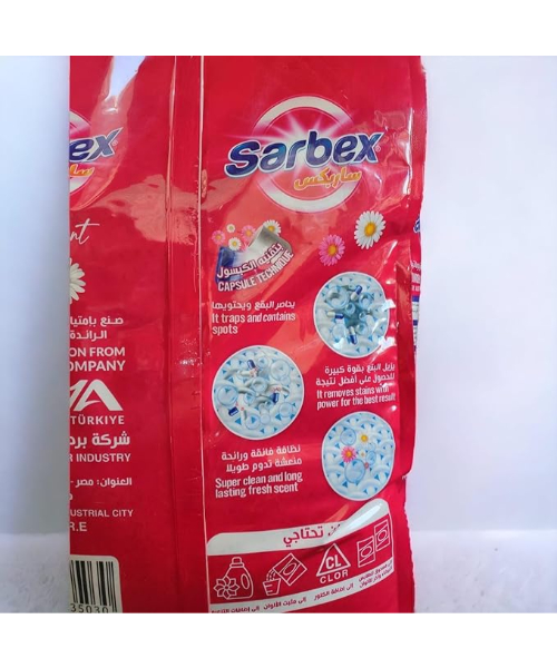 Sarbex Automatic Laundry Powder Detergent with Turkish Excellence Capsule Technology 10K (9 + 1 K Gift)