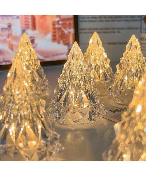 Table Lamp Christmas Tree Shape 8 X 6 Cm - Clear