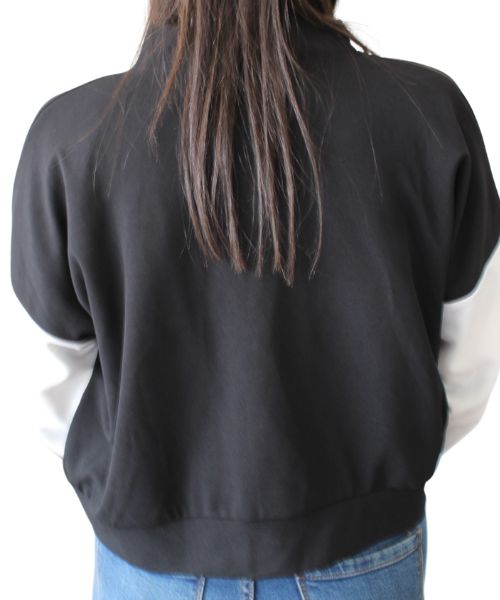Printed Sweatshirt Round Neck Long Sleeve For Women - Black