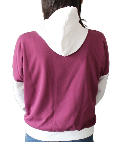 Printed Sweatshirt Hoodie Neck Long Sleeve For Women - Purple