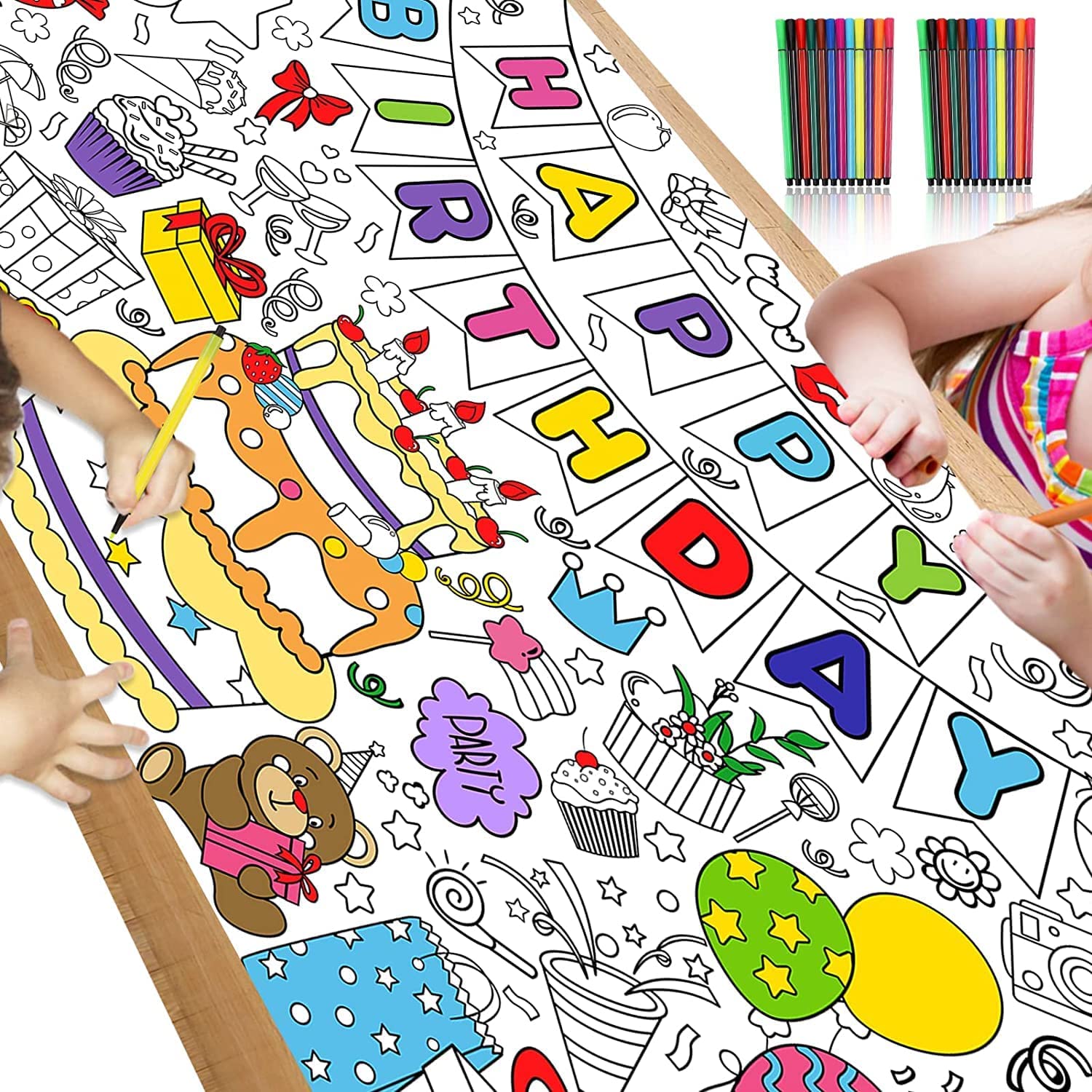 Happy Birthday coloring poster